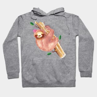 Cute Watercolor Sloth Hoodie